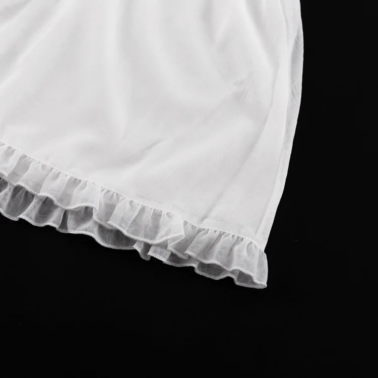Tossy White Elegant Ruffled Mini Dress For Women Patchwork High Waist Long Sleeve See-Through Party Dress Female Spring Dress