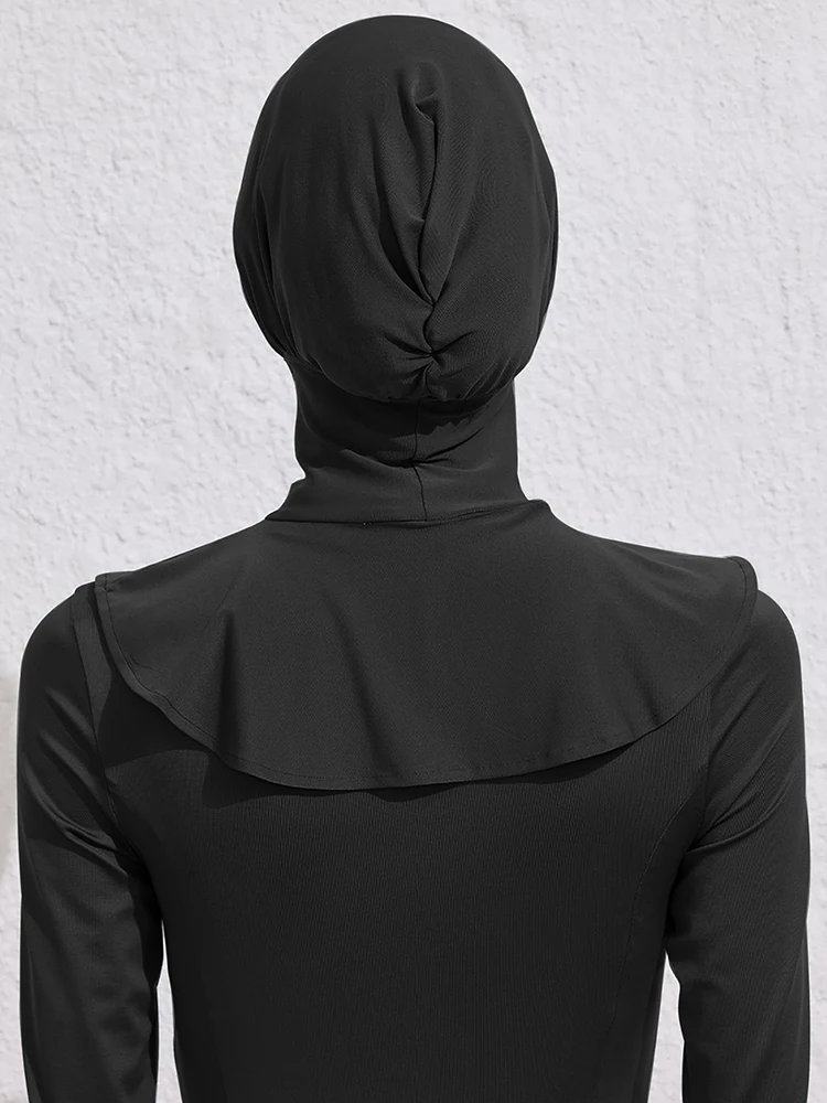 Summer Muslim Bath Swim Hijab Women Swimming Instant Turban, Extended Neck Design, Quick Drying