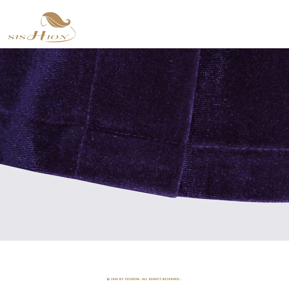 SISHION Purple Black Autumn Winter Women Skirt Stretch Bodycon Straight Casual Work OL Office Pencil Velvet Sexy Skirts SS0028