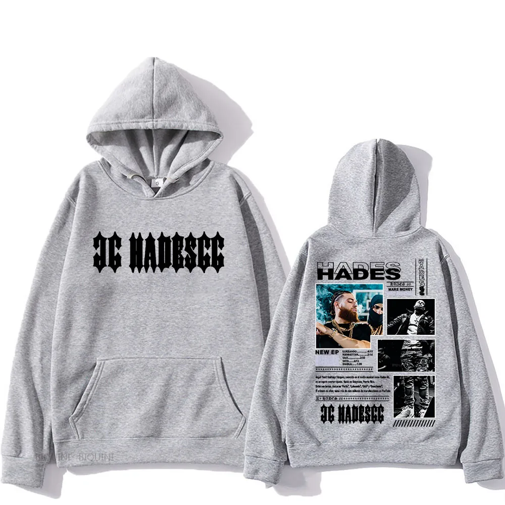 Hades 66 Hooded With Hooded Punk Fleece Comfortable Sweatshirt Long Sleeve Hip Hop Retro Clothing Sudaderas Gothic Pullovers