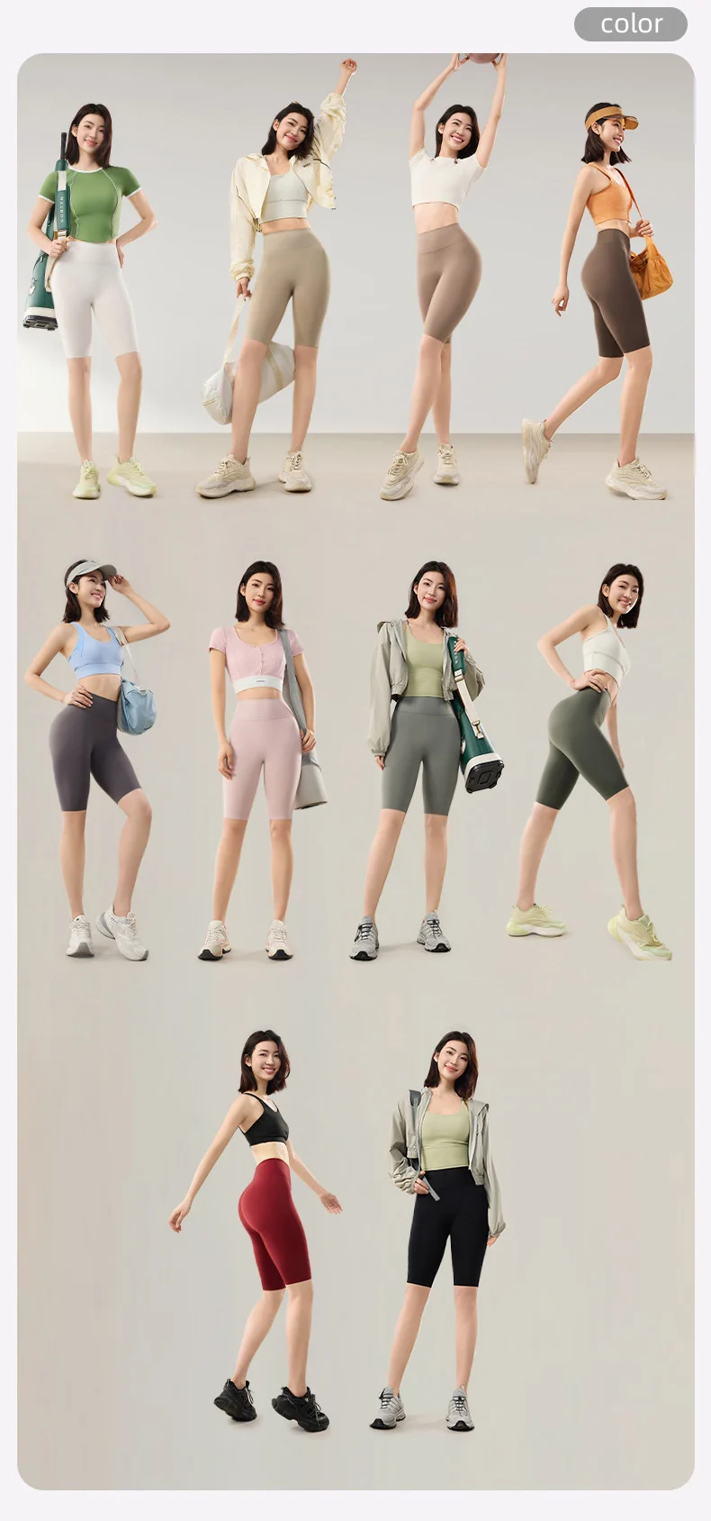 BIVIGAOS Summer Thin Sunscreen Sharkskin Cycling Shorts Women Multi Color Stretch Tight Slim Fitness Bicycle Knee Length Shorts