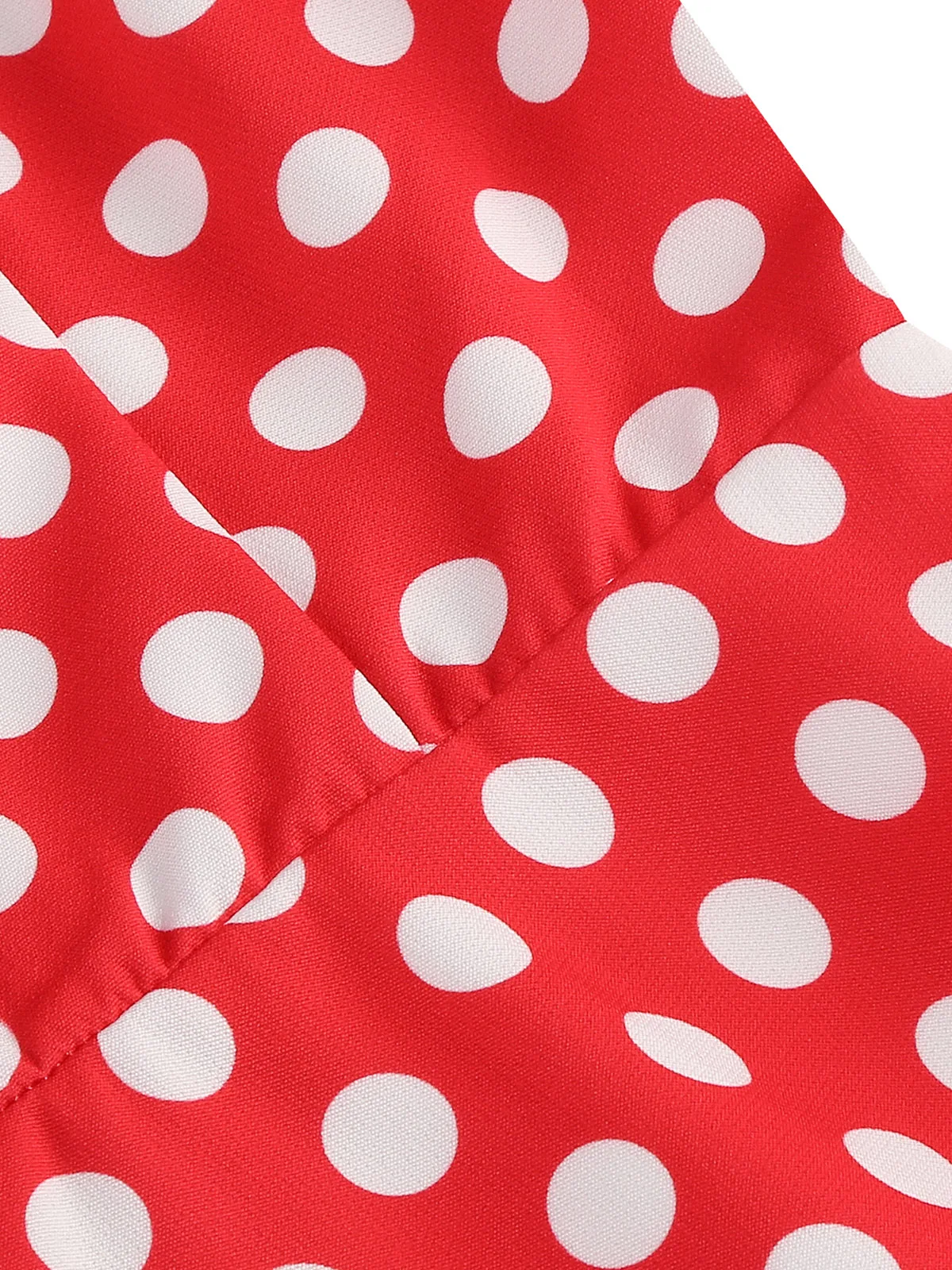 Tonval 1950s Vintage Party Birthday Dress Summer Clothing for Women Bow Neck Polka Dot Print Midi Swing Dresses