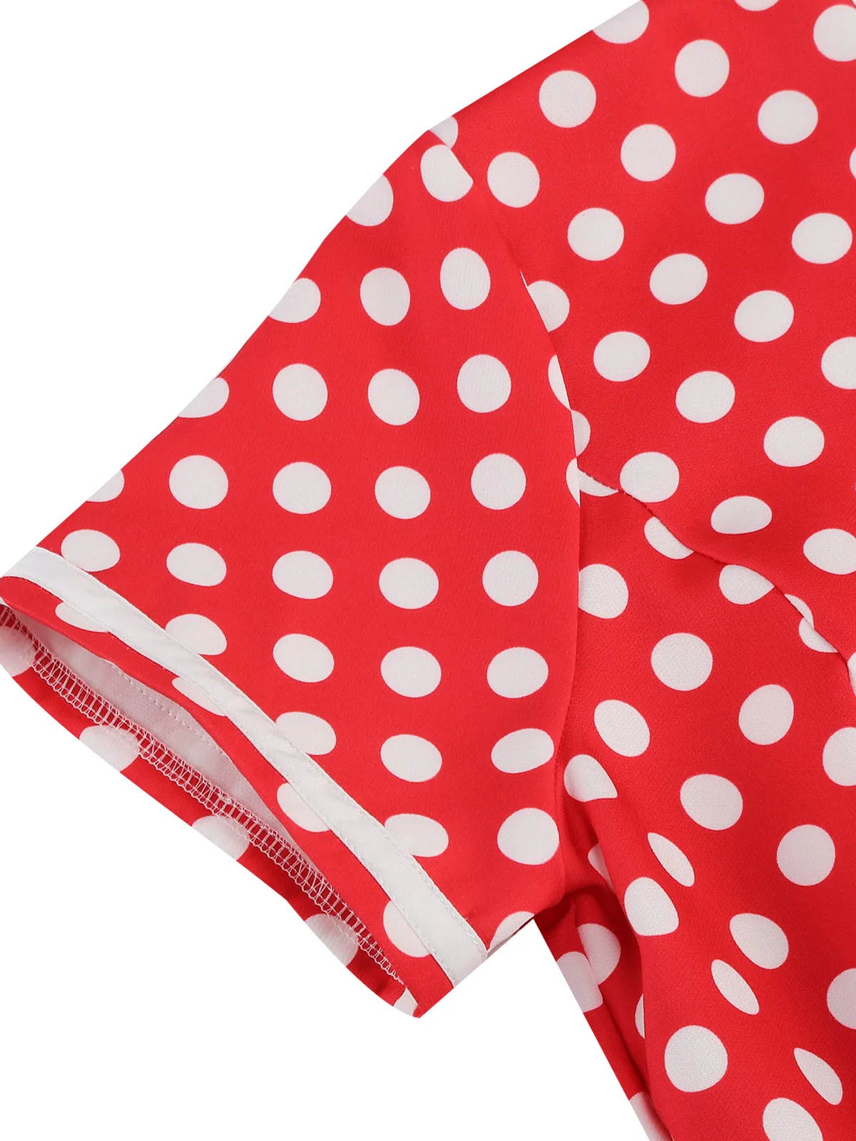 Tonval 1950s Vintage Party Birthday Dress Summer Clothing for Women Bow Neck Polka Dot Print Midi Swing Dresses