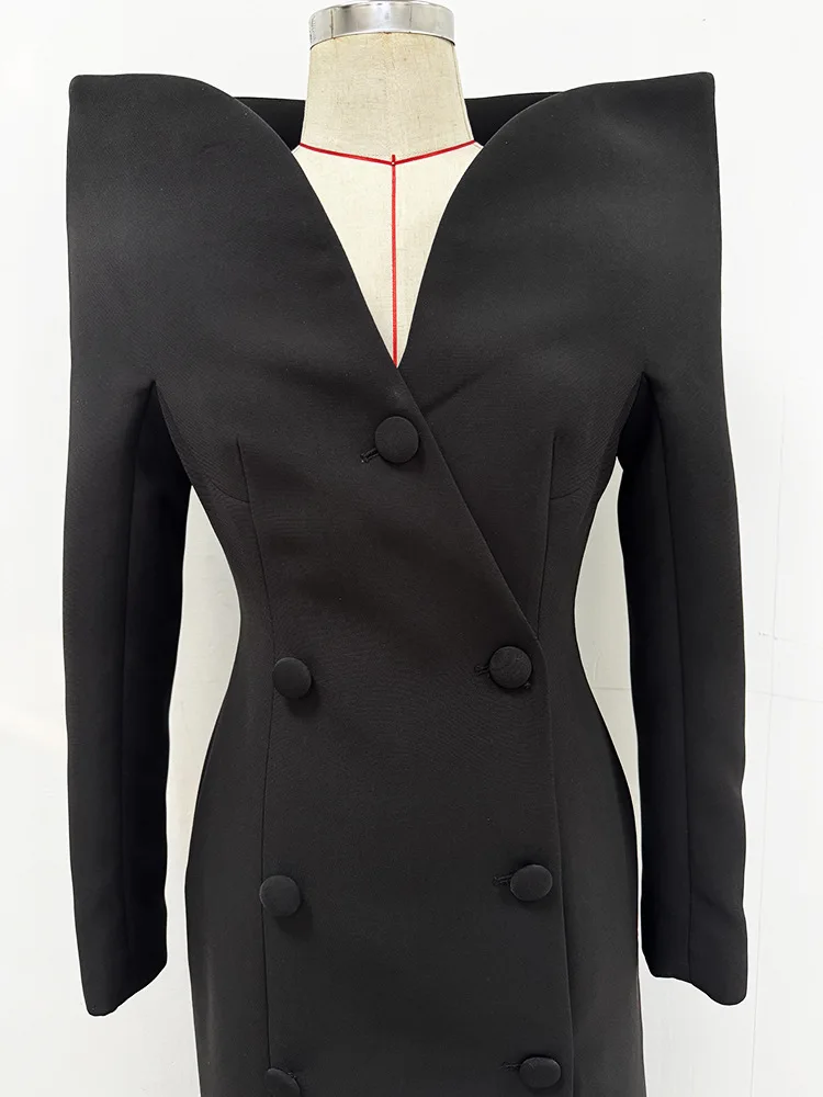 Black Red Color Women Long Sleeve Sexy Off the Shoulder Bodycon Mid-calf Evening Party Dress Celebrity Red Carpet Outfit
