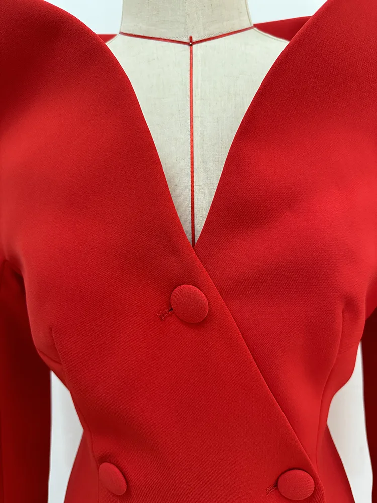 Black Red Color Women Long Sleeve Sexy Off the Shoulder Bodycon Mid-calf Evening Party Dress Celebrity Red Carpet Outfit