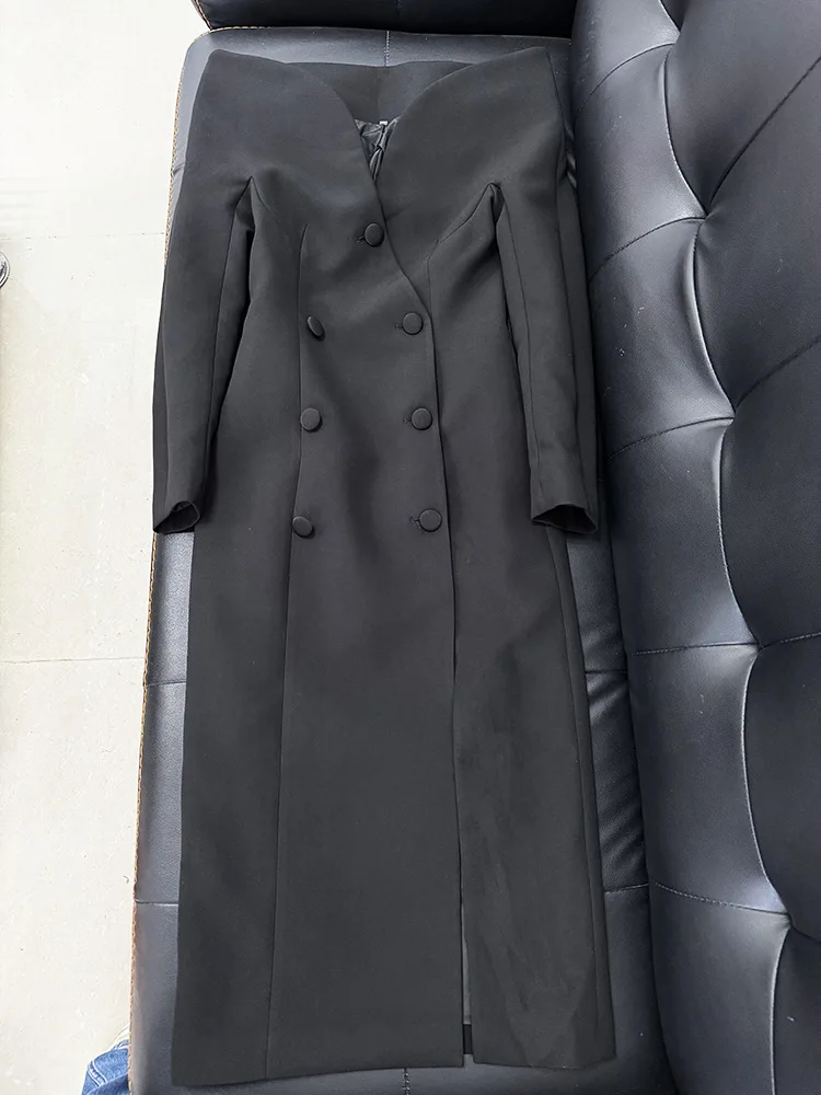 Black Red Color Women Long Sleeve Sexy Off the Shoulder Bodycon Mid-calf Evening Party Dress Celebrity Red Carpet Outfit
