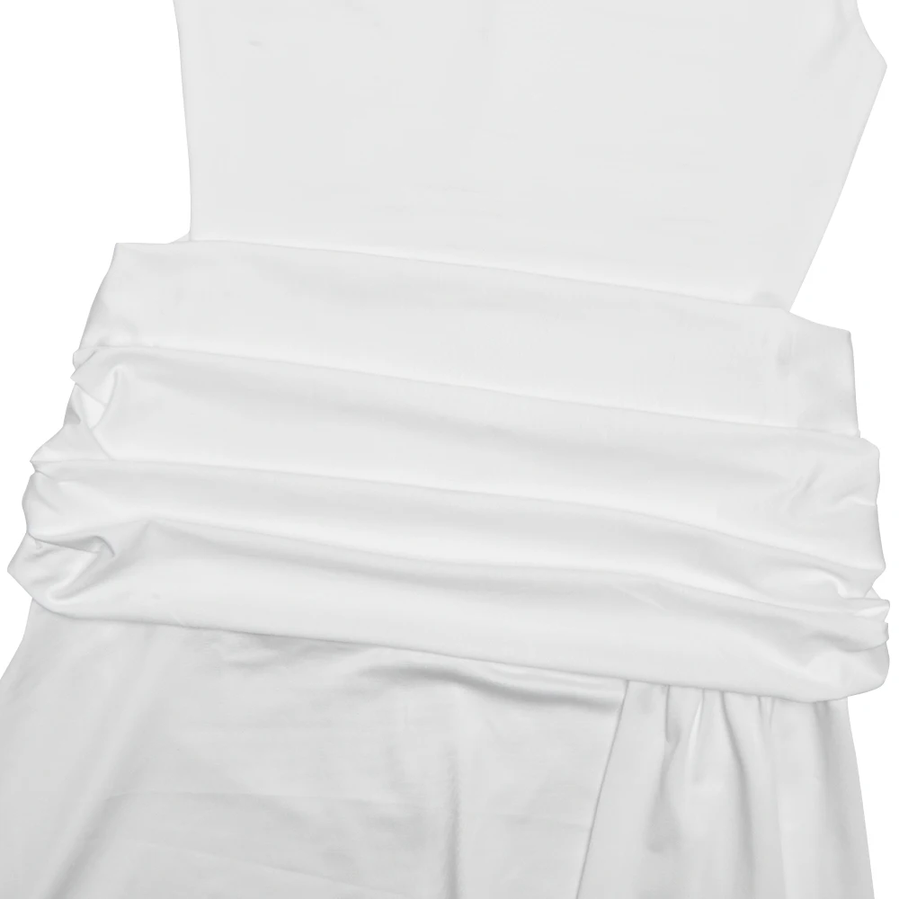 JULISSA MO Sexy High Slit Turtleneck Women Maxi Dress White Sleeveless High Waist Dress Femme Summer Slim Elegant Party Clubwear