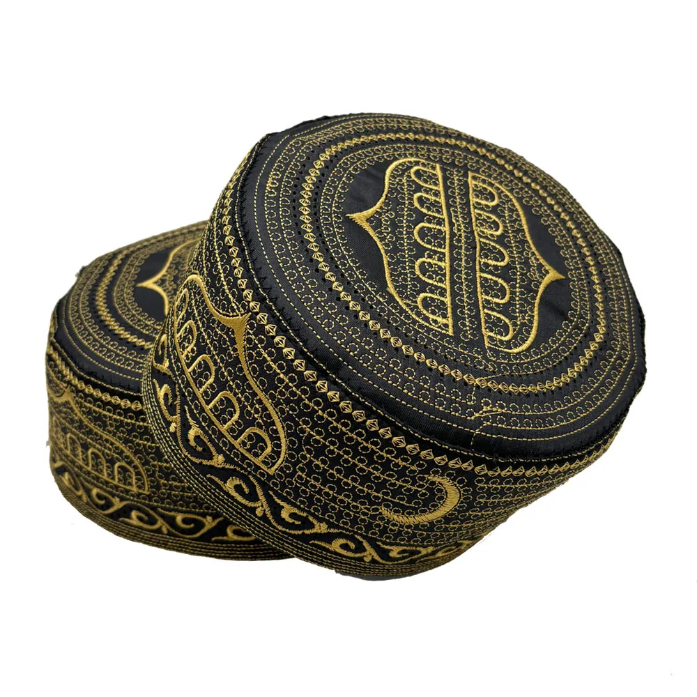 Cotton Embroidery Arab Men Muslim Hat Islamic Prayer Hat Musliman Turban Man Hijab Bonnet Saudi Arabian Islam Jewish Caps