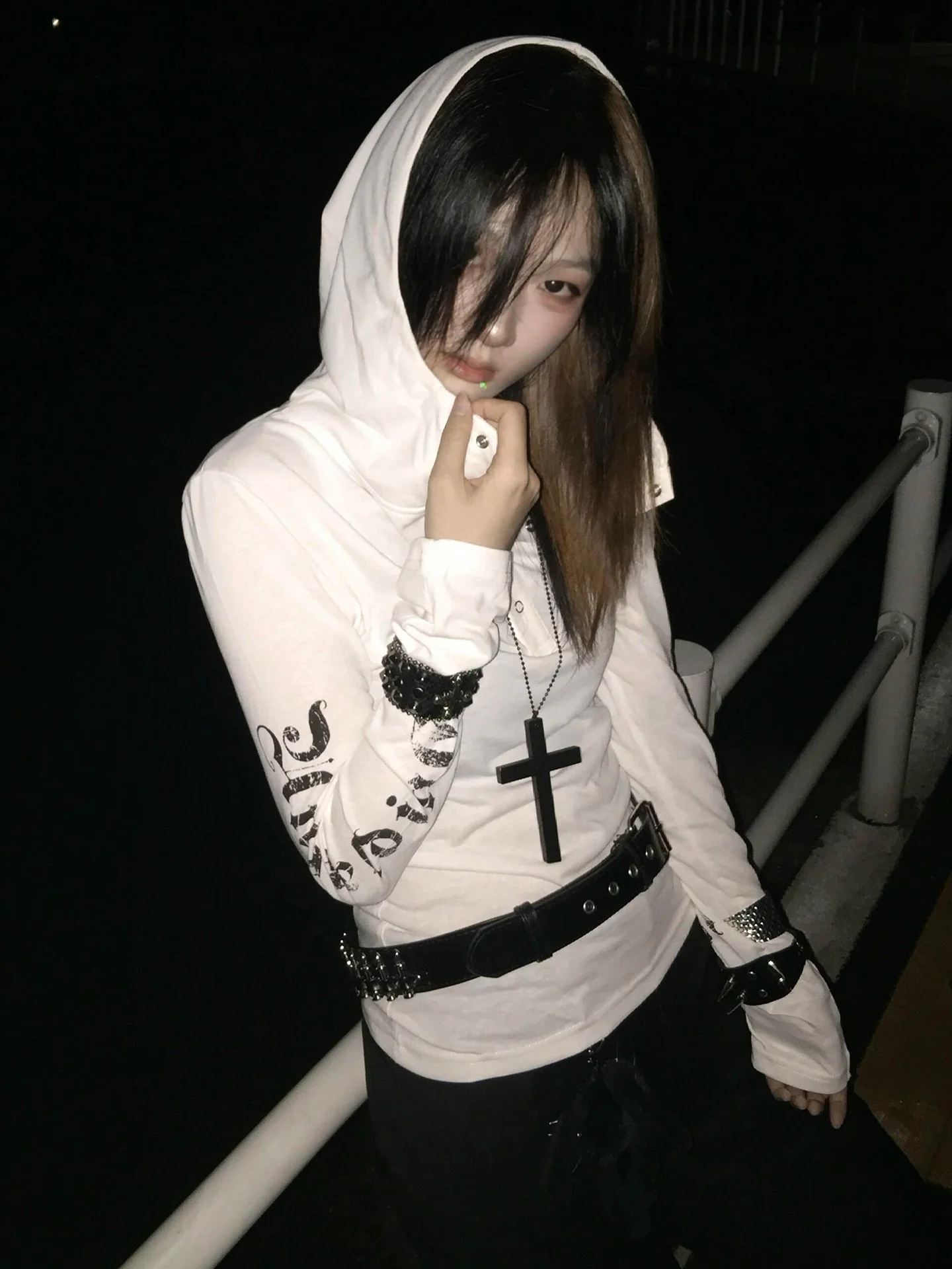 Seeslim Hooded Print Letter Graphic T Shirts Woman Clothes Youthful Long Sleeve 2000s Clothes Y2k Tees Female Clothing Autumn
