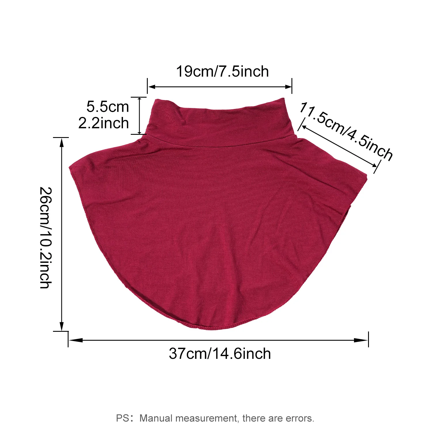 Women Muslim Modal Fake False Collar Islamic Hijab Extensions Turtleneck High Neck Cover Warmer Half Tops Hijab Scarf Crop Wrap