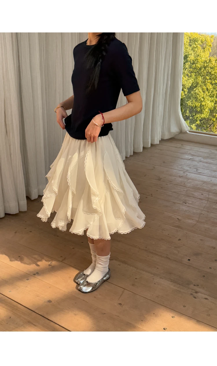 Kawaii Black Mini Skirts Women Summer 2025 Japanese Y2k Beach Ruched Skirts Vintage Clothes Lace Chiffon Skirts Cute Clothes