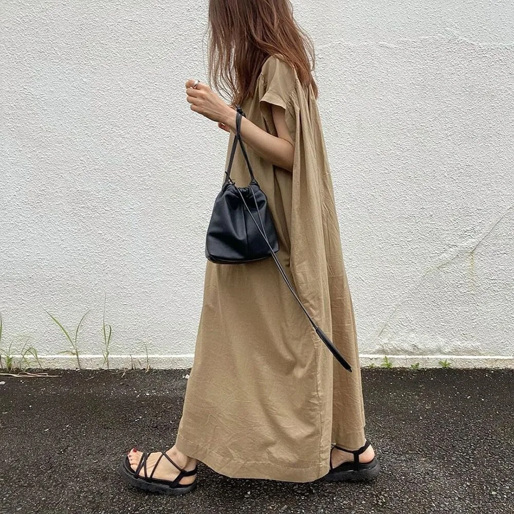 Summer Big Large Sleeveless Dress Women Fashion Loose Solid Color Woman Dress Casual Female Clothing Ladies Dresses Vestidos