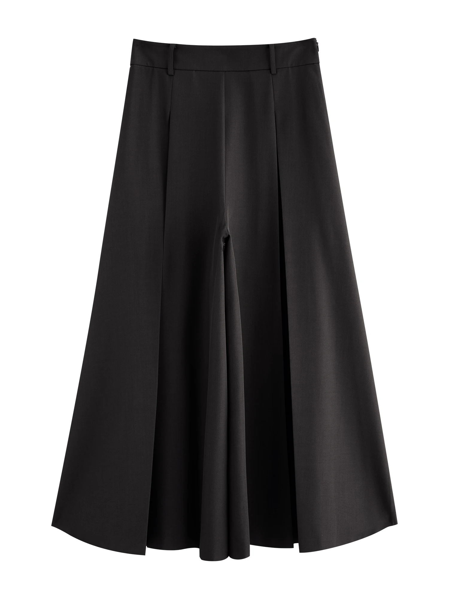 ZIQIAO Gray Airy Long Skirt Pants Women 2025 Autumn New Wide-leg Pants Drape Casual Pants 25ZQ93119