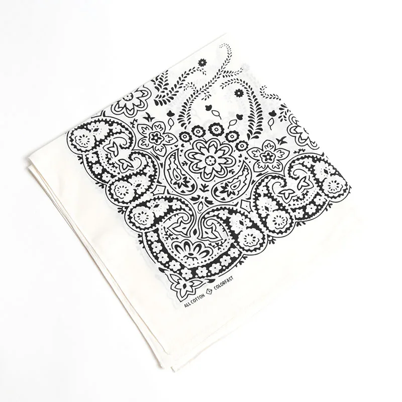 55cm*55cm Fashion Cotton Hip Hop Head Scarf Paisley Square Scarves Headwear Bandanna Hair Band Neck Wrist Wrap Band Accessories