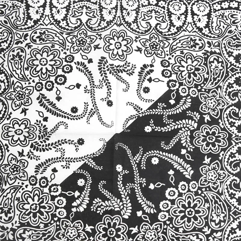 55cm*55cm Fashion Cotton Hip Hop Head Scarf Paisley Square Scarves Headwear Bandanna Hair Band Neck Wrist Wrap Band Accessories