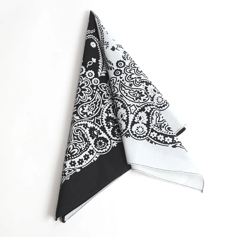 55cm*55cm Fashion Cotton Hip Hop Head Scarf Paisley Square Scarves Headwear Bandanna Hair Band Neck Wrist Wrap Band Accessories