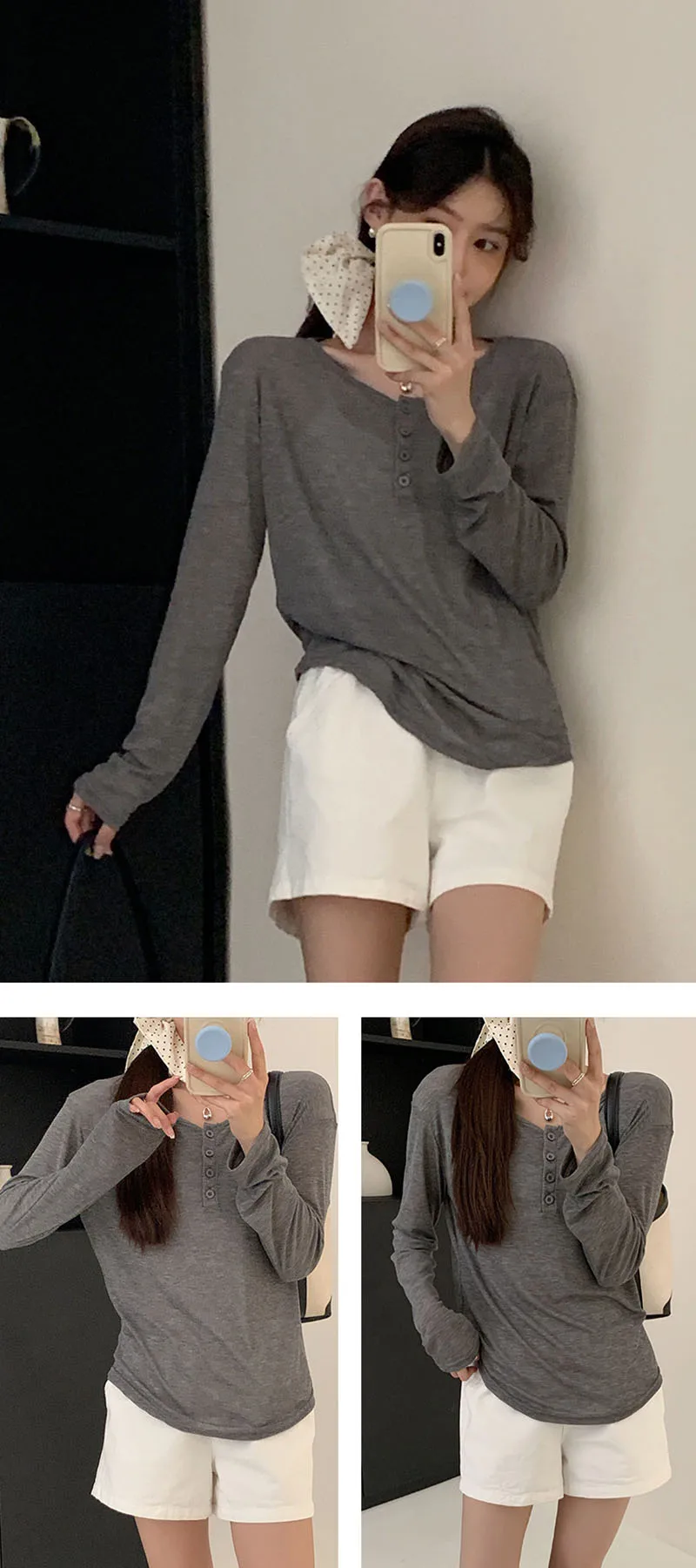 Women's Long Sleeve Sun-Proof T-Shirts Summer Cozy Loose All-Match Basic Tee Shirts Ladies Korean Style Solid Color O-Neck Tops