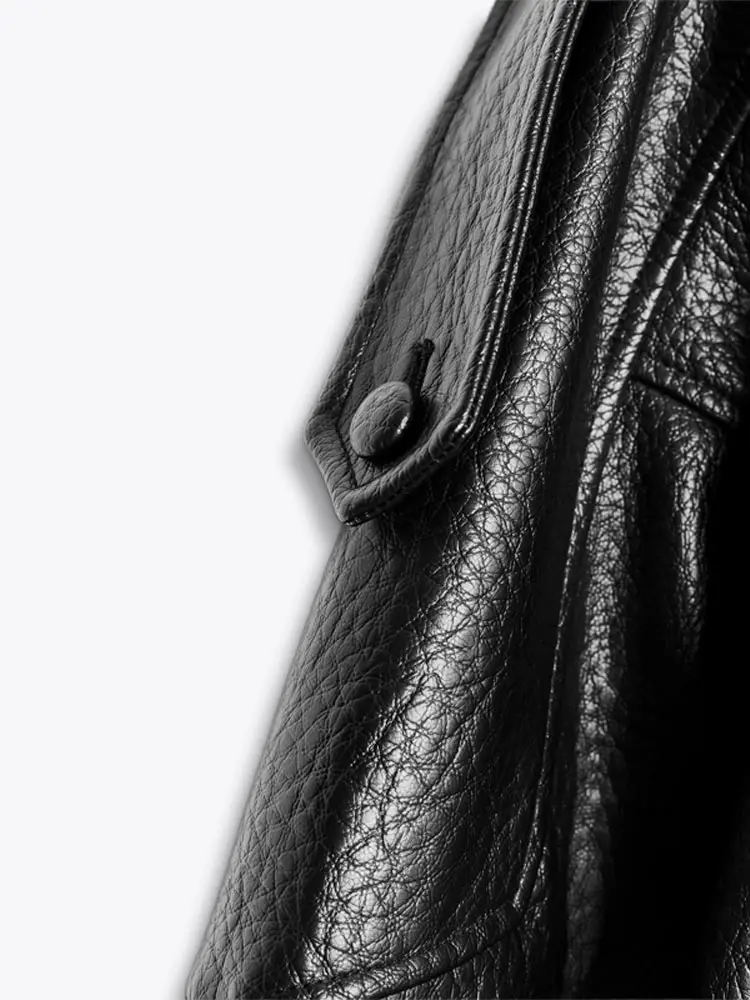 Women's Autumn Fashion Standing Collar Leather Jackets Windproof Loose Fold Coats Vintage Style High Street Outdoors Clothes