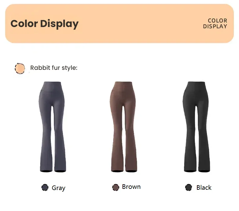 High Waist Flare Leggings Women Winter Fleece Lined Tummy Control Butt Lift Yoga Pants Stretchy Casual Bootcut Palazzo Trousers