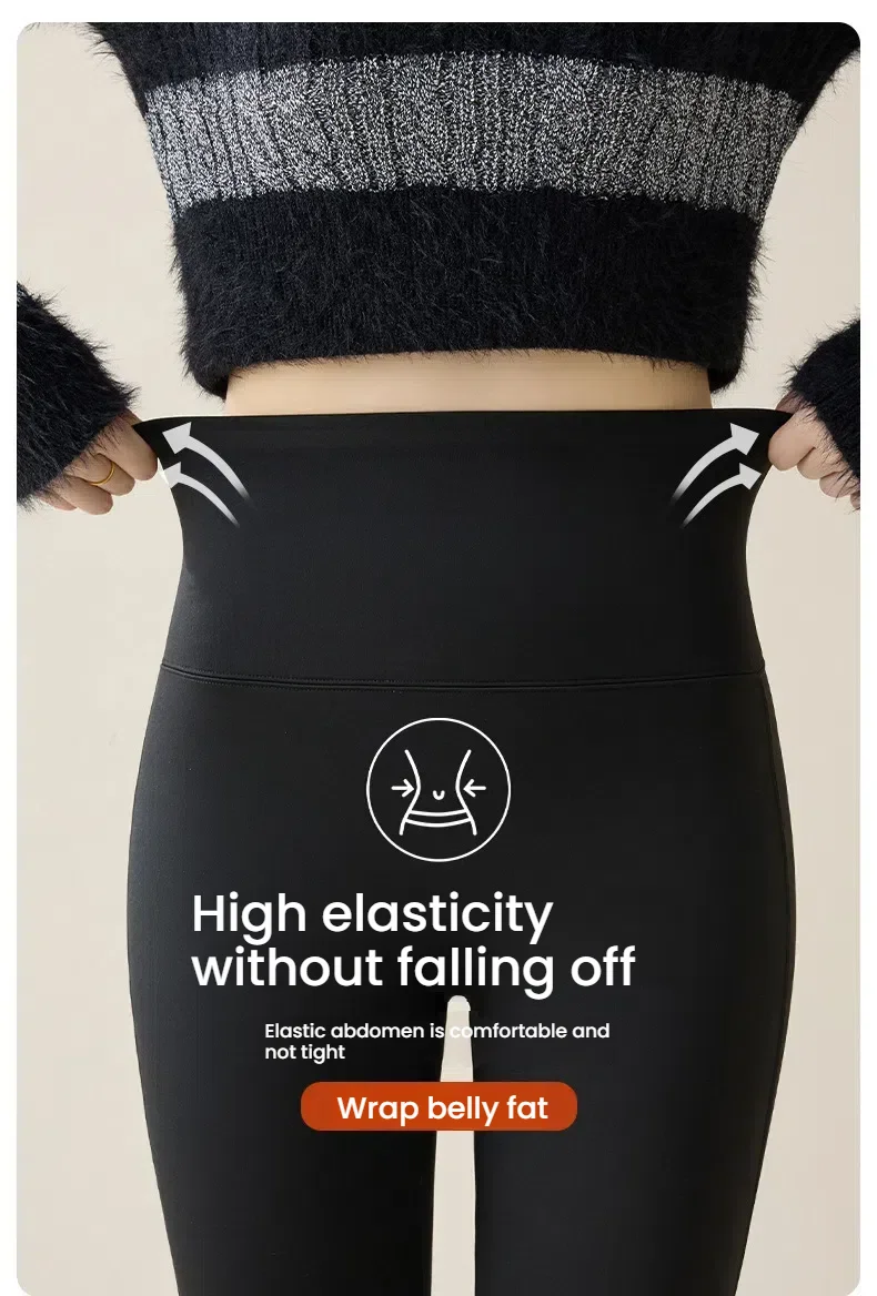 High Waist Flare Leggings Women Winter Fleece Lined Tummy Control Butt Lift Yoga Pants Stretchy Casual Bootcut Palazzo Trousers