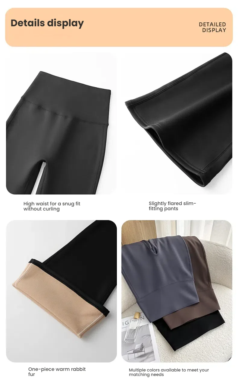 High Waist Flare Leggings Women Winter Fleece Lined Tummy Control Butt Lift Yoga Pants Stretchy Casual Bootcut Palazzo Trousers