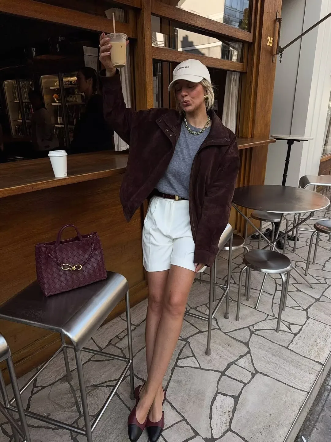 YENKYE Brown Faux Suede Leather Jacket For Women Autumn Winter Warm Loose Coat Long Sleeve Lapel Collar Vintage Outerwear
