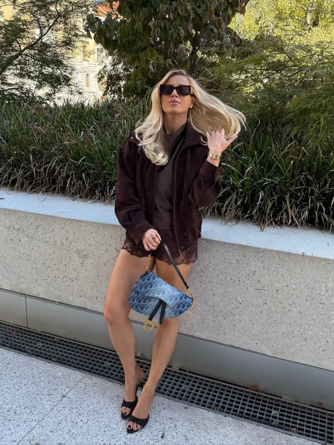 YENKYE Brown Faux Suede Leather Jacket For Women Autumn Winter Warm Loose Coat Long Sleeve Lapel Collar Vintage Outerwear