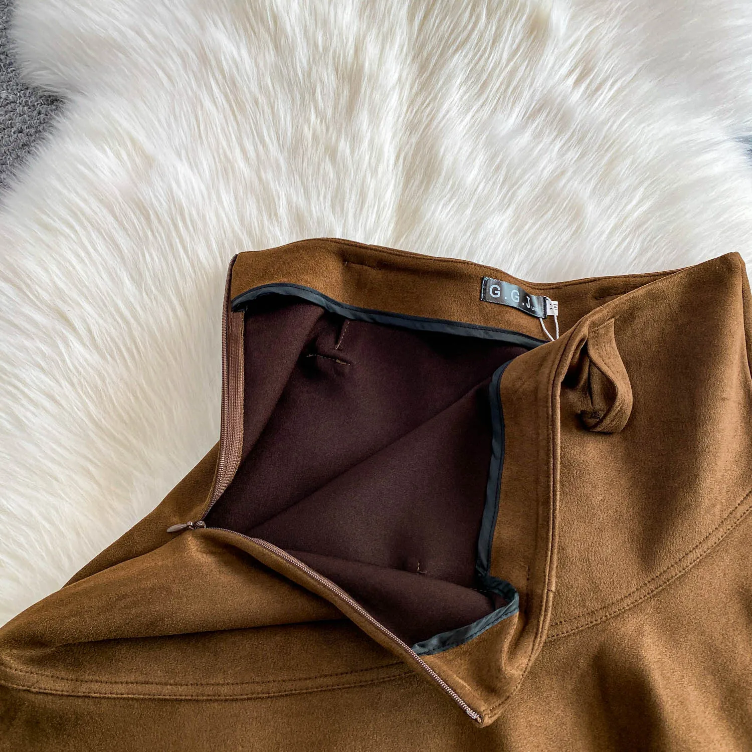 Women Chic asymmetrical ruffle Sexy Skirt Elastic High Waist Korean Fashion A-line autumn Skirt Clothing