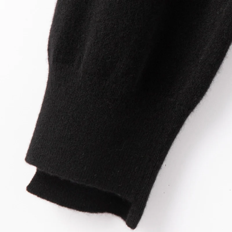 ANGEL Women Lantern Pants Autumn Winter Thick Pure Wool Pants 100% Merino Wool Knitwear Simple Style Soft Warm Korean Trousers