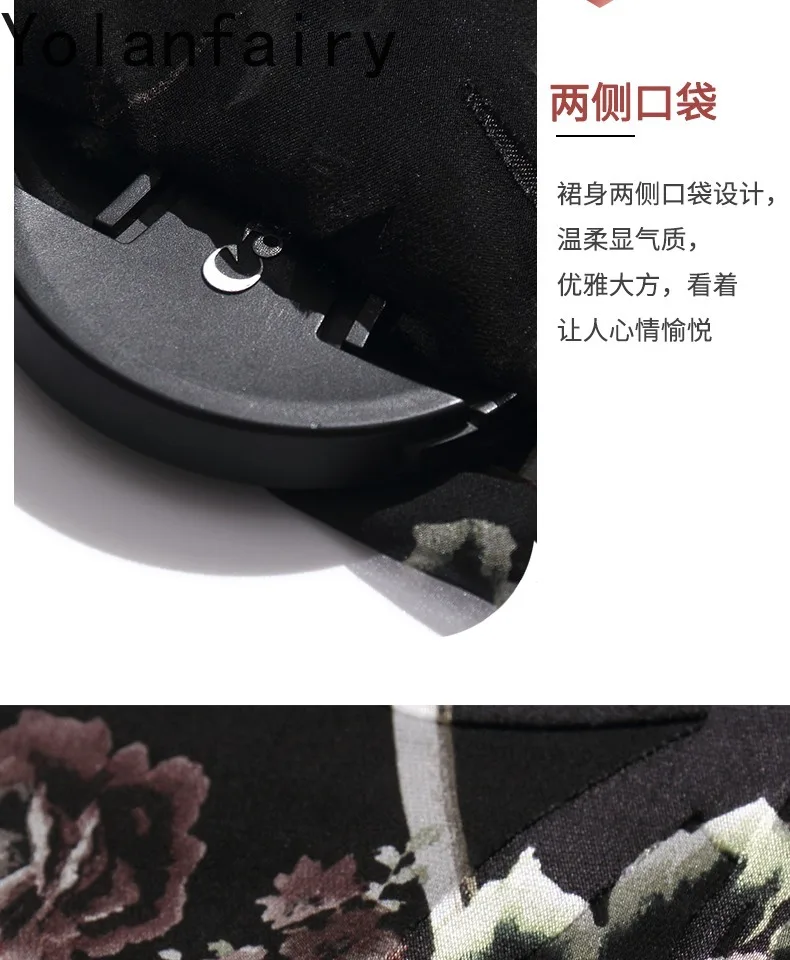 YOLANFAIRY 65% Mulberry Silk Dresses Woman Summer Loose Vintage Jacquard Dress Elegant Women's Dresses Korean Fashion Vestidos