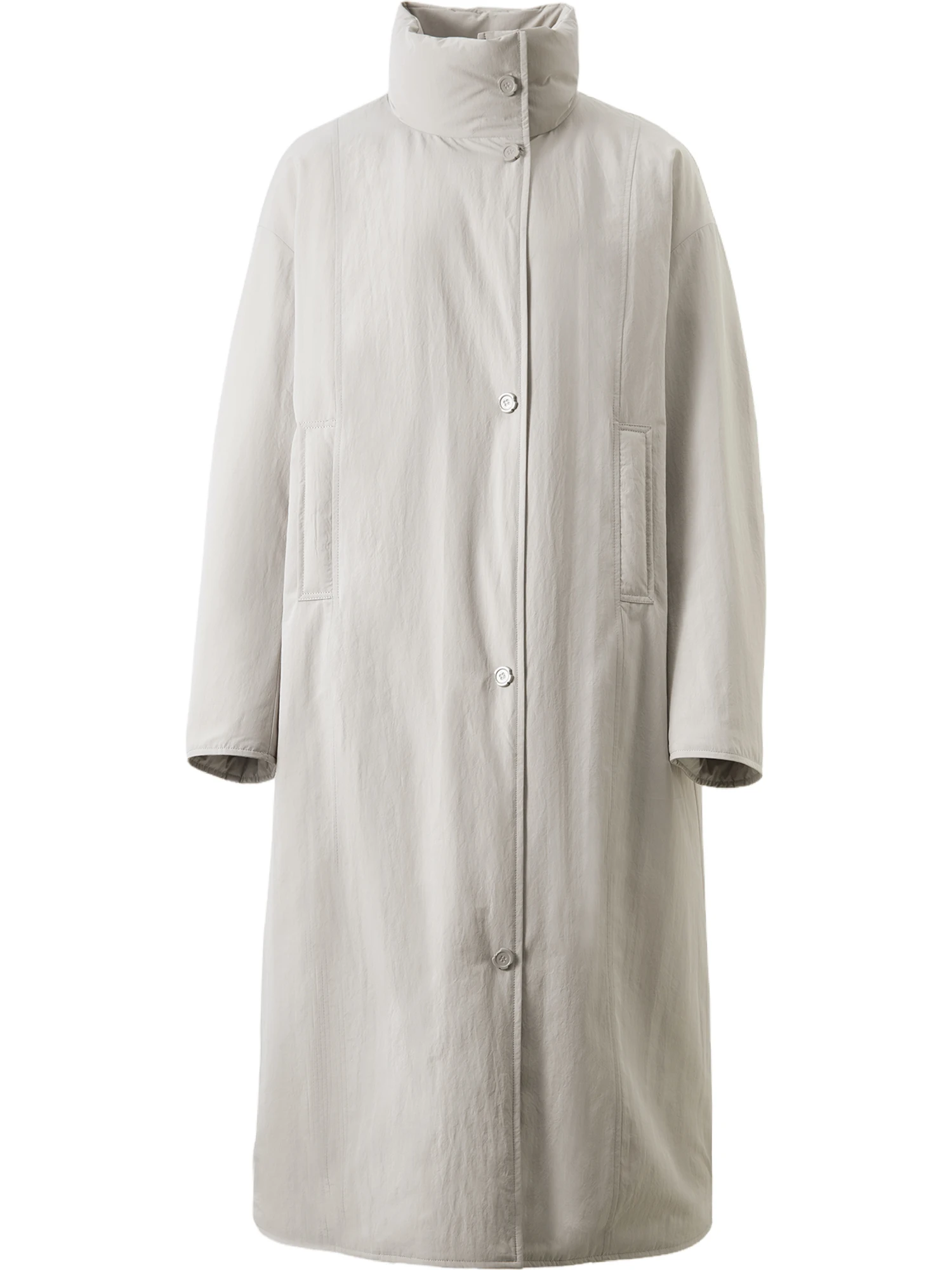 ZIQIAO Petite Women Long Stand Collar Korean 90% Down White Duck Feather Jacket 2025 Winter New Arrival Long Lenghth Down Coats
