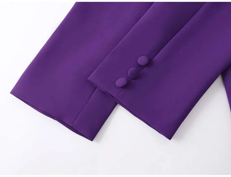 High street butterfly embroidery blazer for women Spring autumn Black Purple Loose Single breasted jacket 2026 New INKEO 5O113