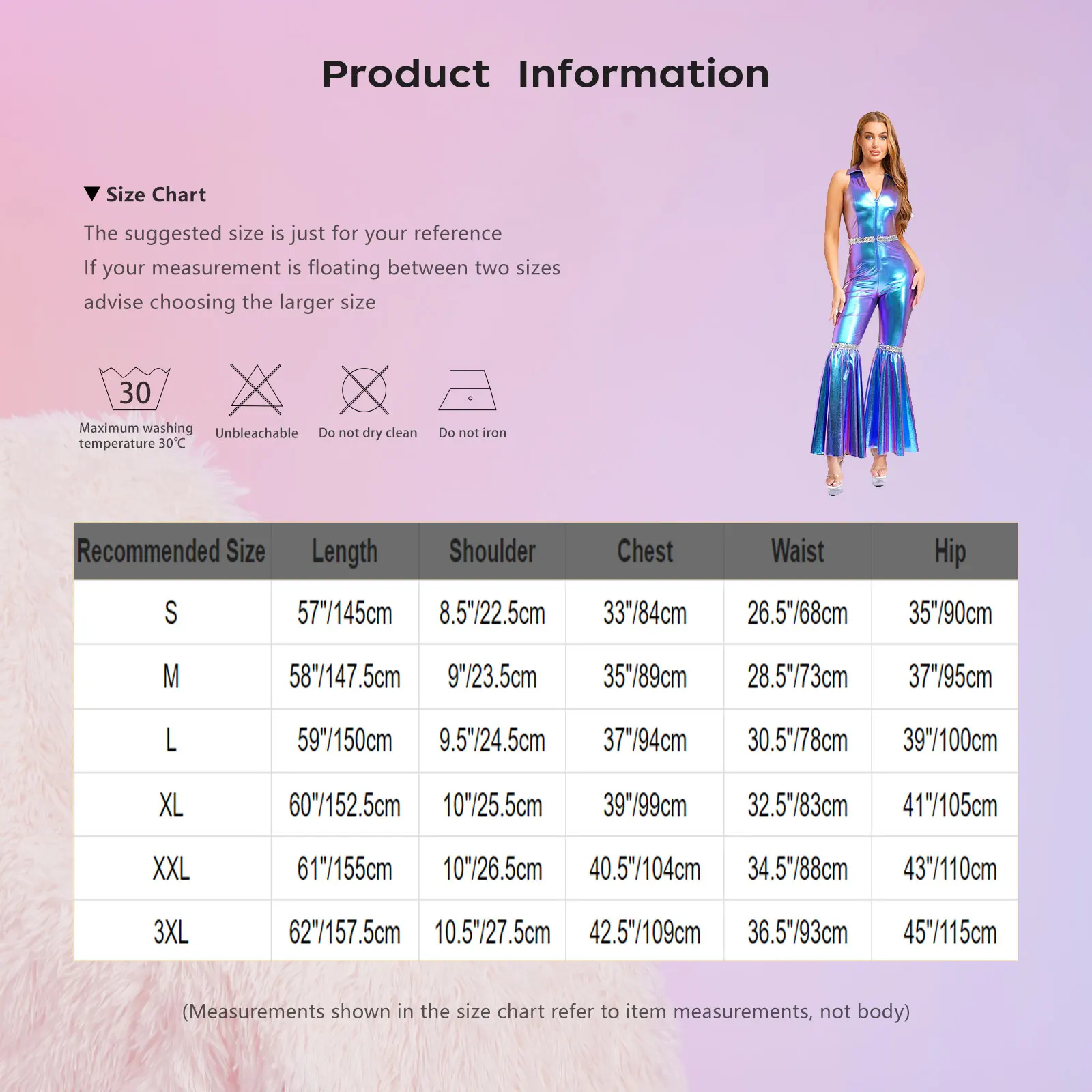 Women Metallic Shiny 70s 80s Hippie Costume Jazz Disco Dance Jumpsuit Sequin Tassels One Shoulder Bell Bottom Bodysuit Rompers