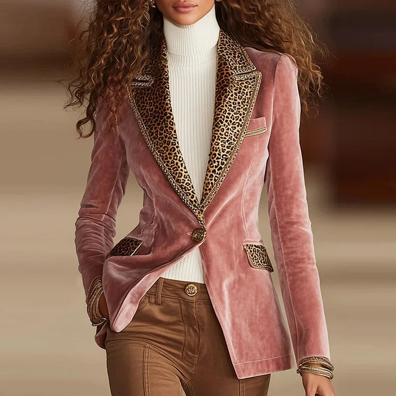 Fashion Turn Down Collar Long Sleeve Velvet Coat Women Autumn Winter Jackets For Women Blazers Female Elegant Button Outerwear