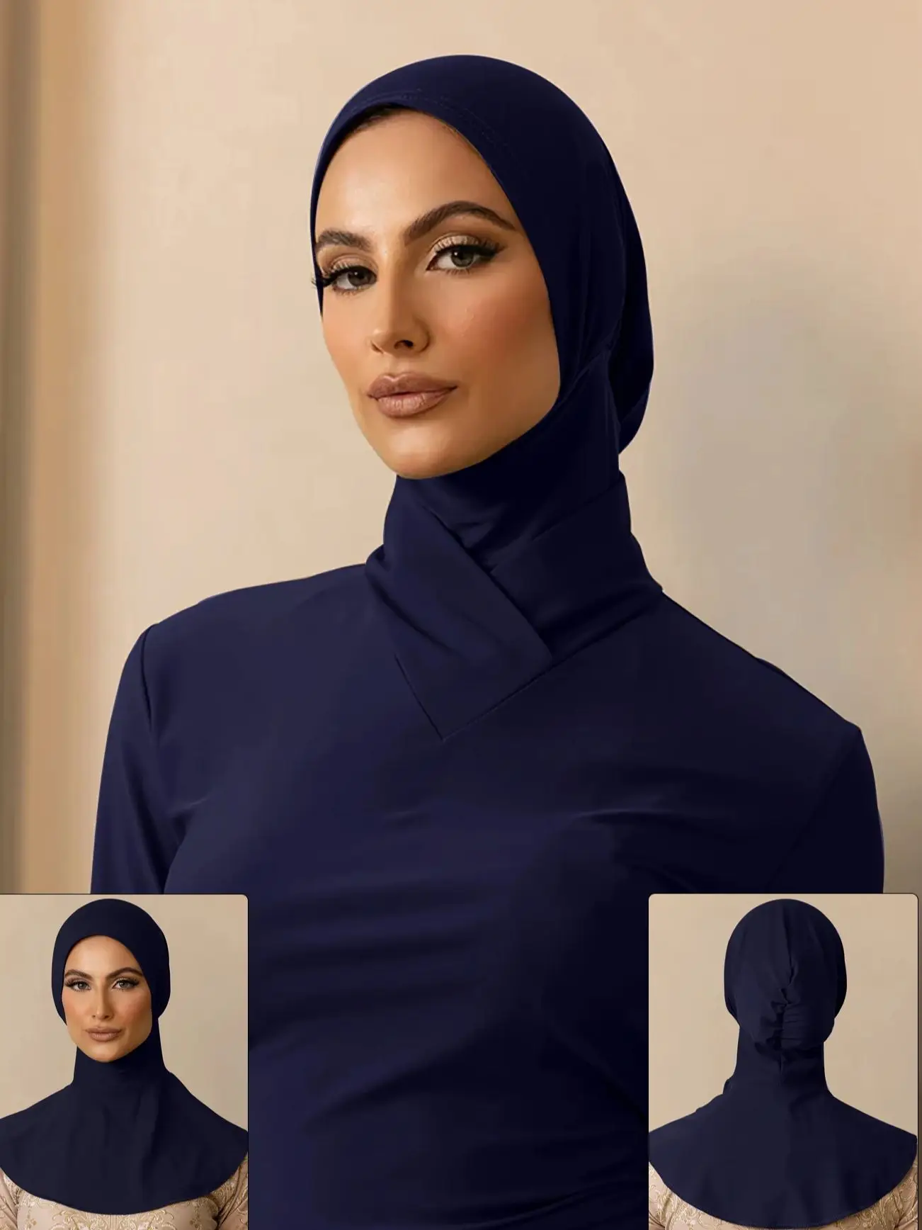 1PCS Fashion Headscarf for Modern Muslim Women Summer Bath Swim Hijab Swimming Instant Turban Women Extended Neck Design ﻿