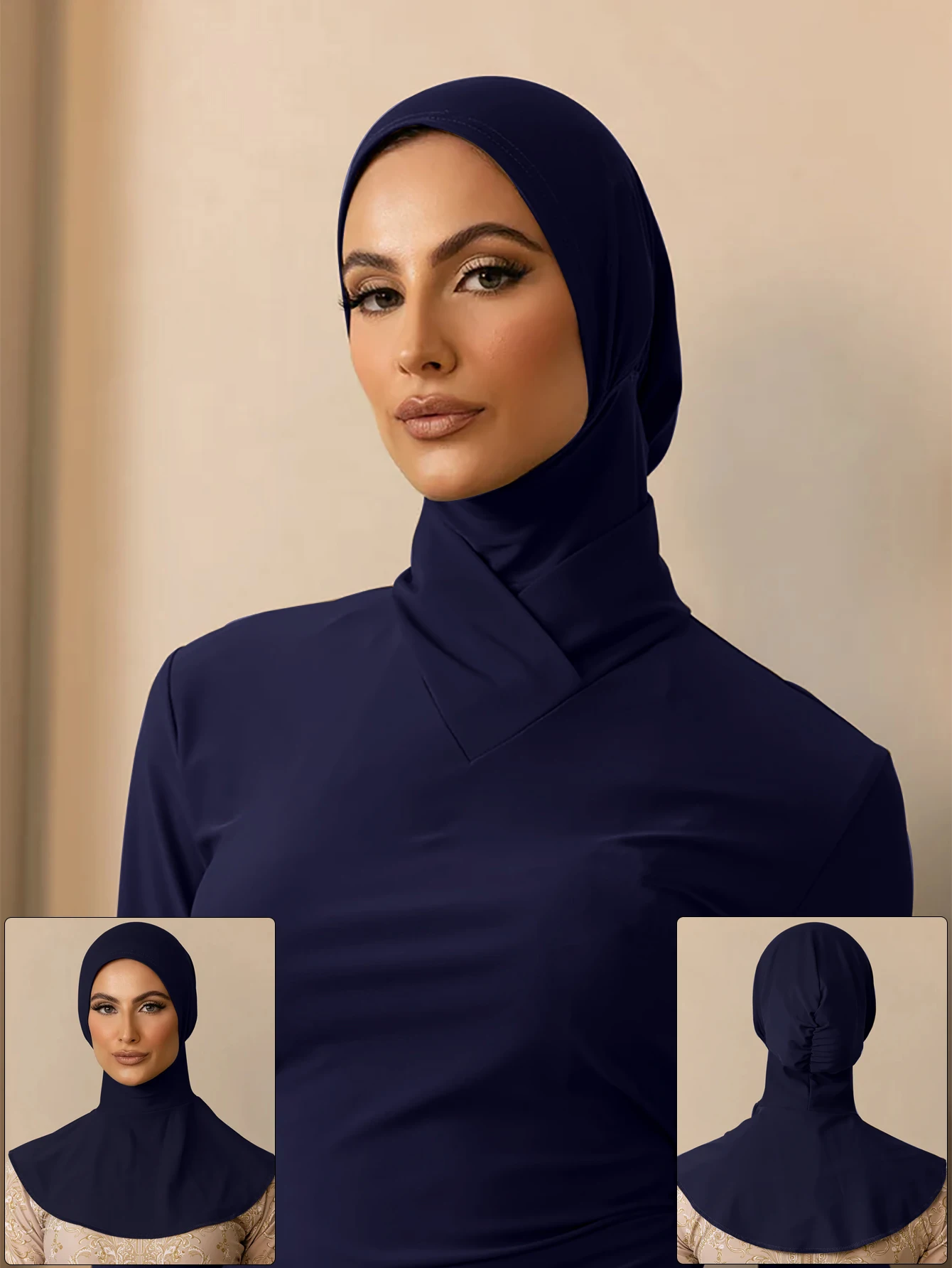 1PCS Fashion Headscarf for Modern Muslim Women Summer Bath Swim Hijab Swimming Instant Turban Women Extended Neck Design ﻿