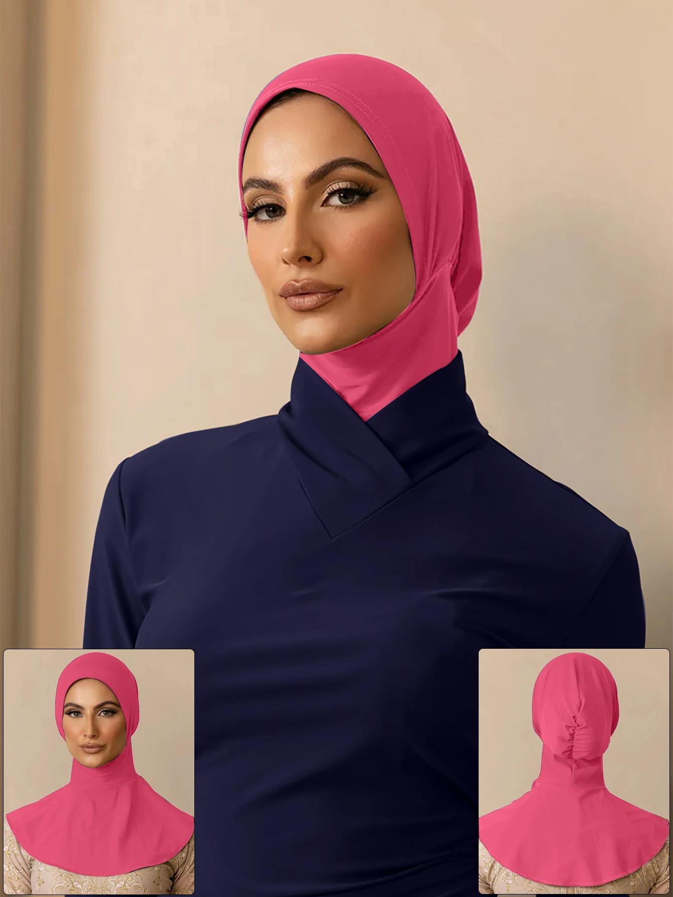 1PCS Fashion Headscarf for Modern Muslim Women Summer Bath Swim Hijab Swimming Instant Turban Women Extended Neck Design ﻿