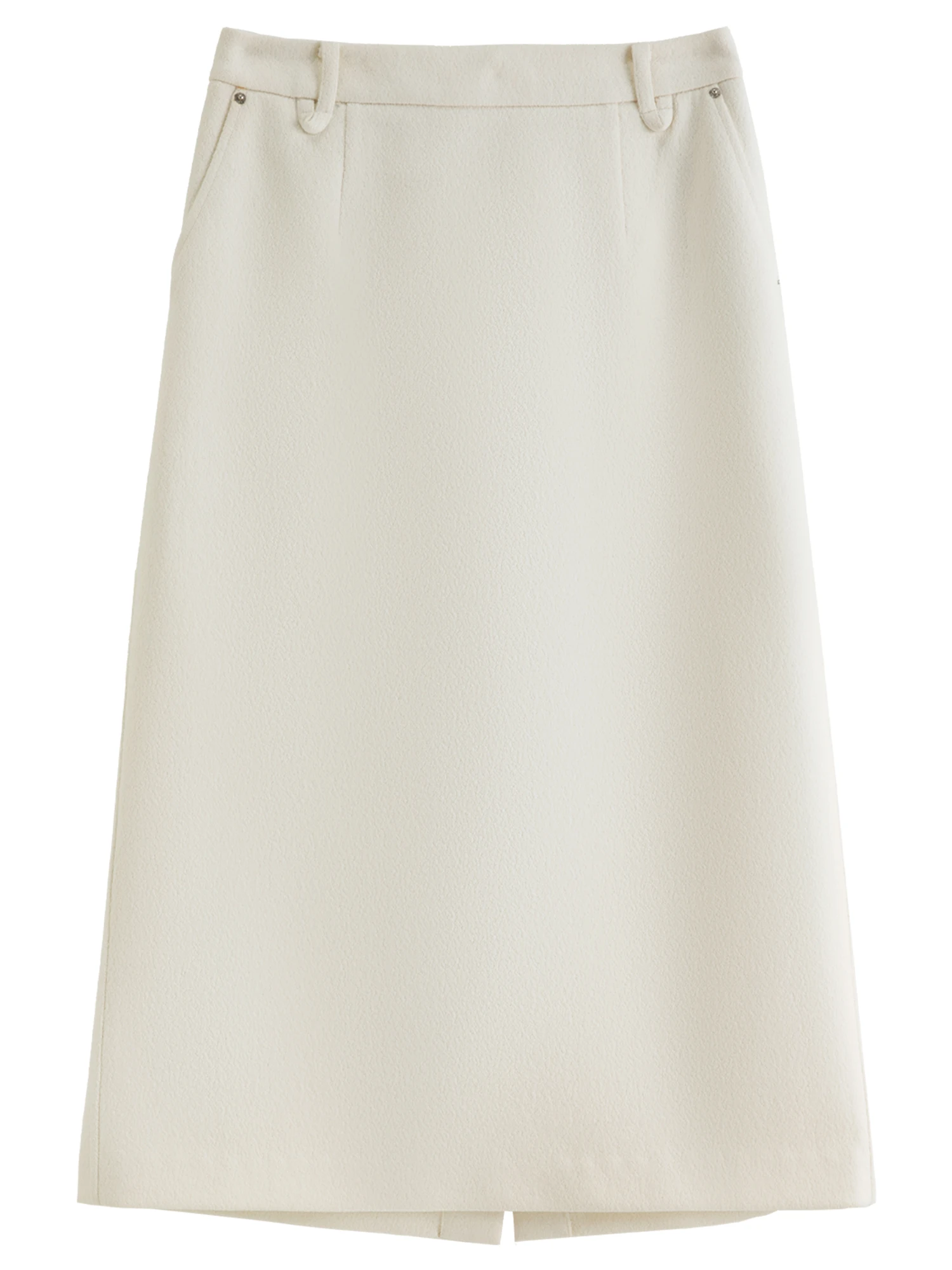 DUSHU Classic Long and Short Elastic Waist A-line Skirt 2025 Winter Skirt for Women Solid Simple Commuting Office Ladies College