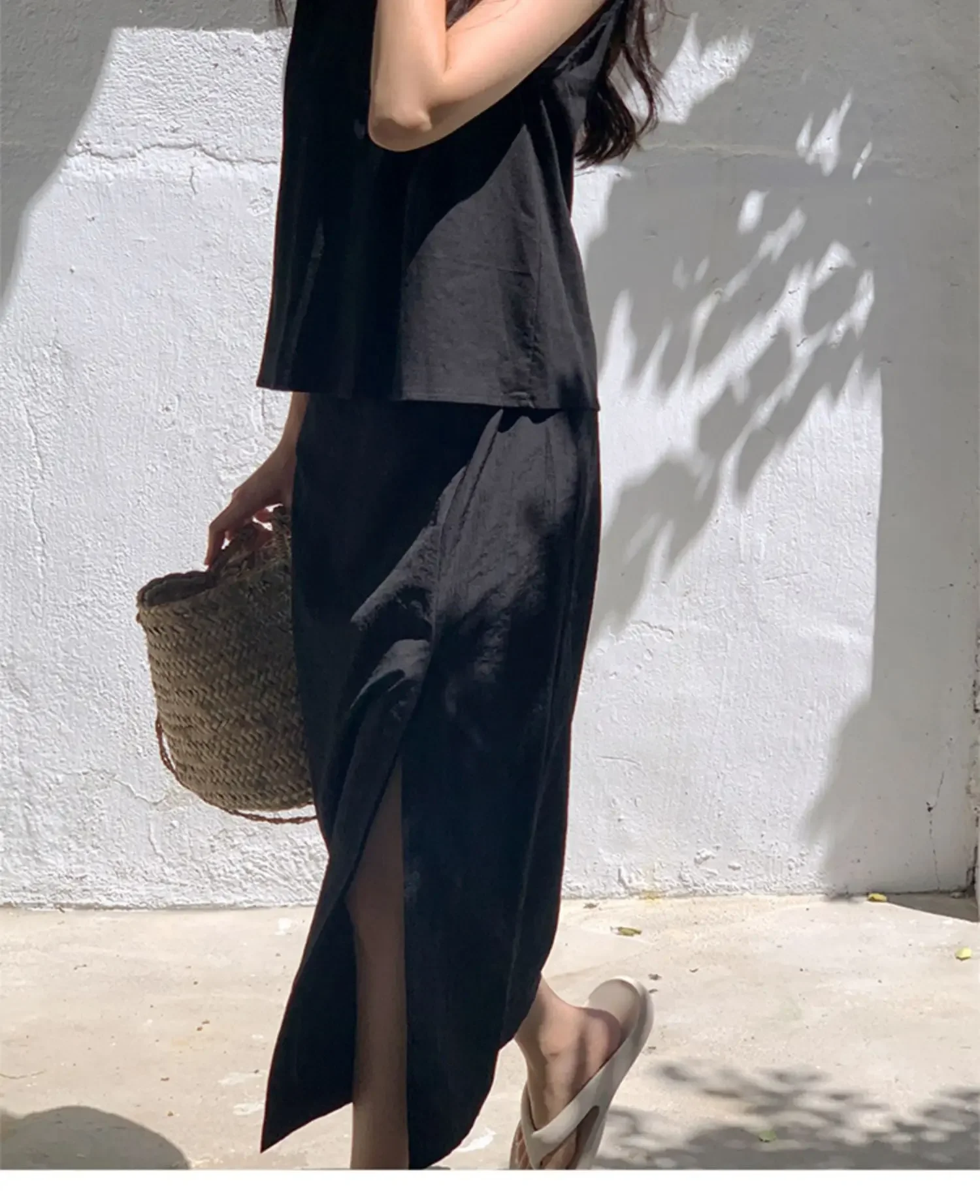 Cotton Linen Summer Hot Tops For Women Casual Sleeveless Back Button Up Korean Harajuku Tank Top Women Vintage Clothes