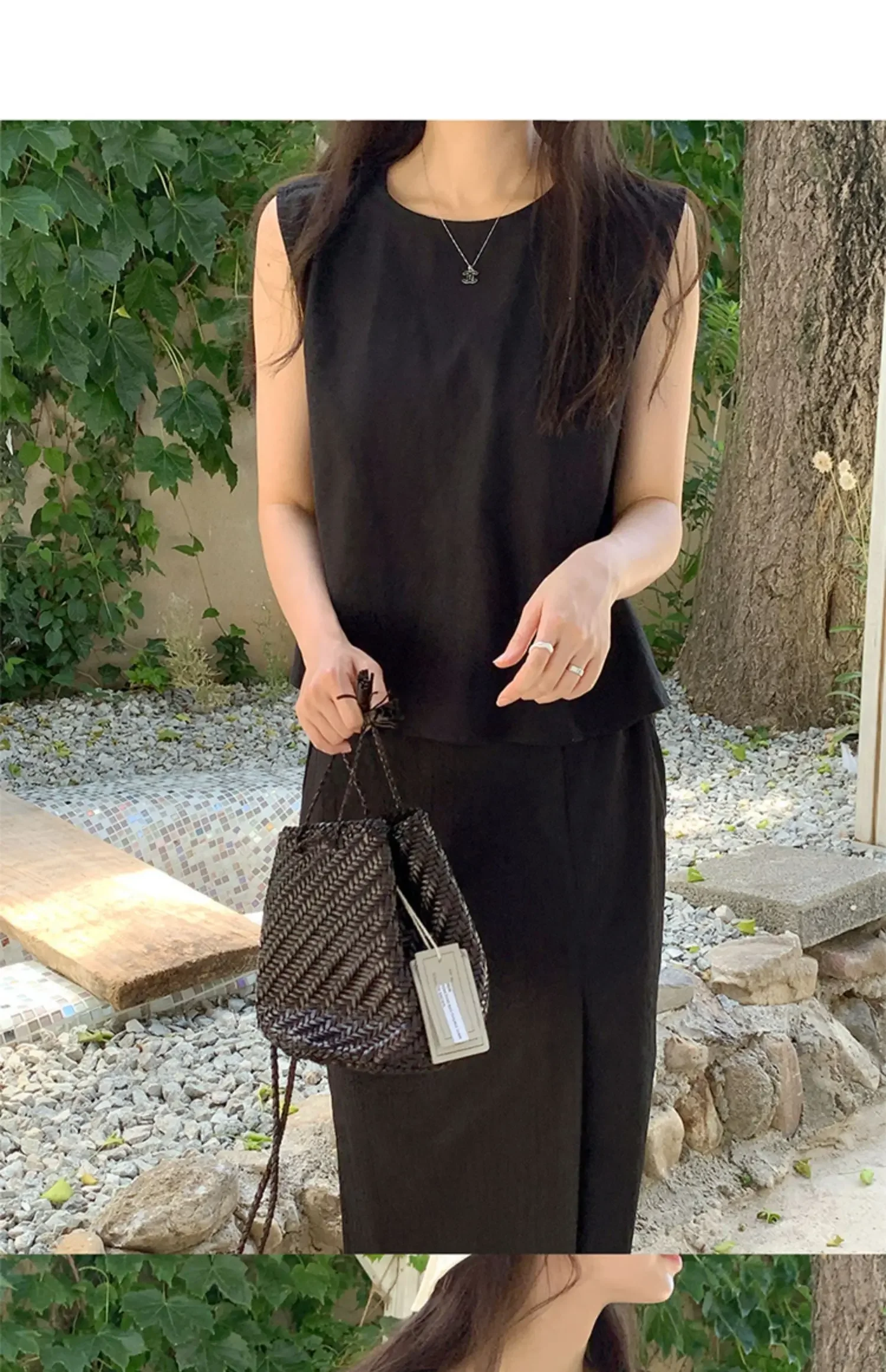Cotton Linen Summer Hot Tops For Women Casual Sleeveless Back Button Up Korean Harajuku Tank Top Women Vintage Clothes
