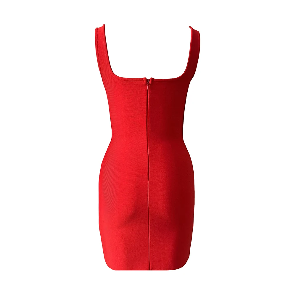 Women Sexy Sleeveless Bandage Dress Fashion Beading Tassel Clothes Club Party Bodycon Dresses