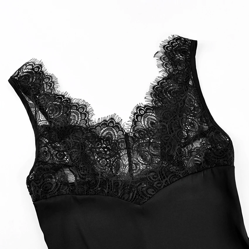 Linad Elegant Black Lace High Waist Long Dress Sexy Backless Ankle Length Dresses Female Summer Fashion Slim Party Dress 2026