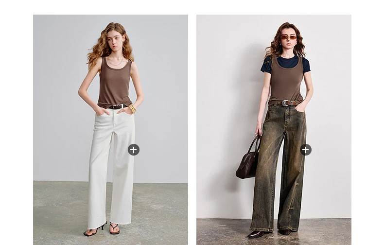 TOYOUTH Women Wool Tank Top 2026 Spring New Nude-Feel Mask-Inspired Fitted Crop Base Layer