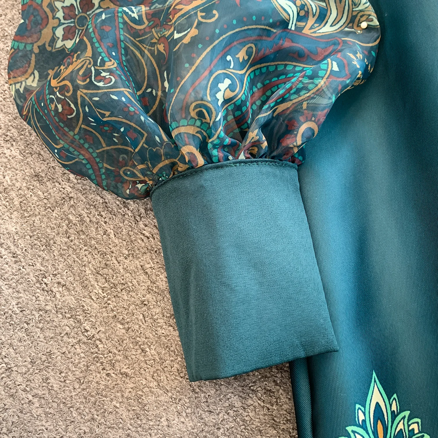 Vintage Dr Women Palace Retro Printing Long Maxi Dress Floral Chiffon Sleeve Elegant Spring Vestidos Wholesale Clothing