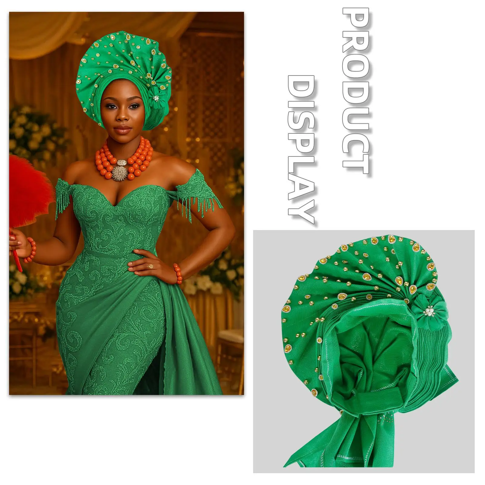 Glitter Full Body Pleated Turban Cap for Women 2025 Lady Head Wraps Muslim Headscarf Hat Turbante Mujer African Headpiece