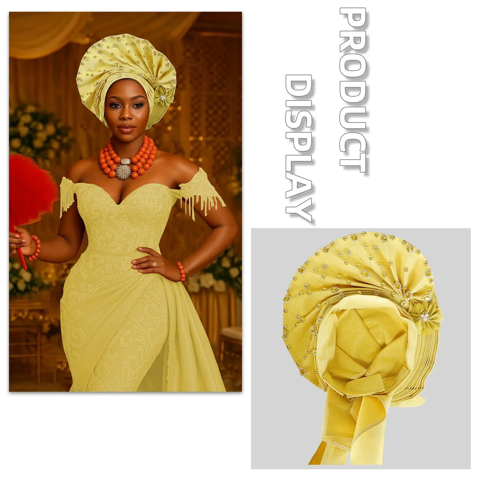 Glitter Full Body Pleated Turban Cap for Women 2025 Lady Head Wraps Muslim Headscarf Hat Turbante Mujer African Headpiece