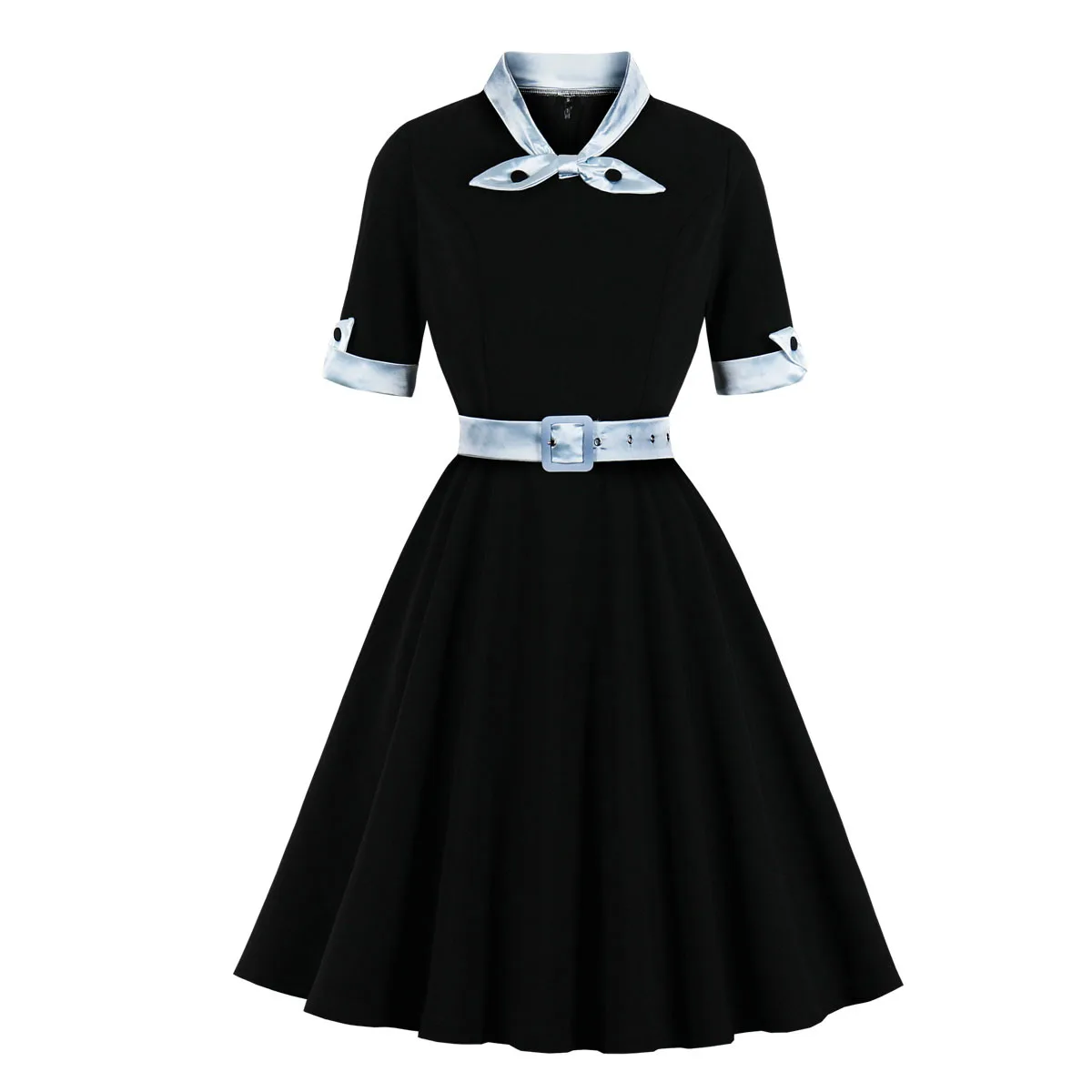 Plus Size Women Pin Up Casual Party Dress 2026 Summer Short Sleeve Retro Robe 60s 50s Vintage Rockabilly Swing Dress Vestidos