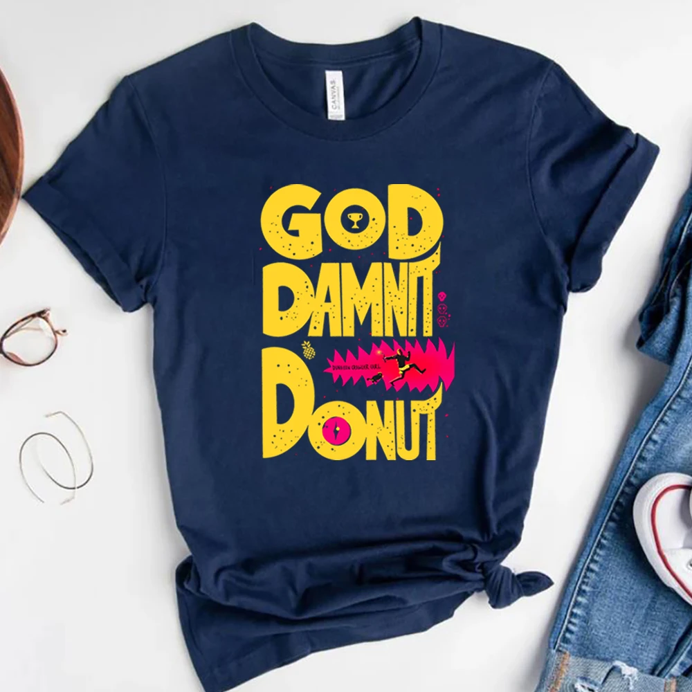 Retro Dungeon Crawler Carl Vintage Shirt Goddamnit Donut T-Shirt Sci-Fi Book Lover Tee Princess Donut & Mongo Funny Graphic Tops