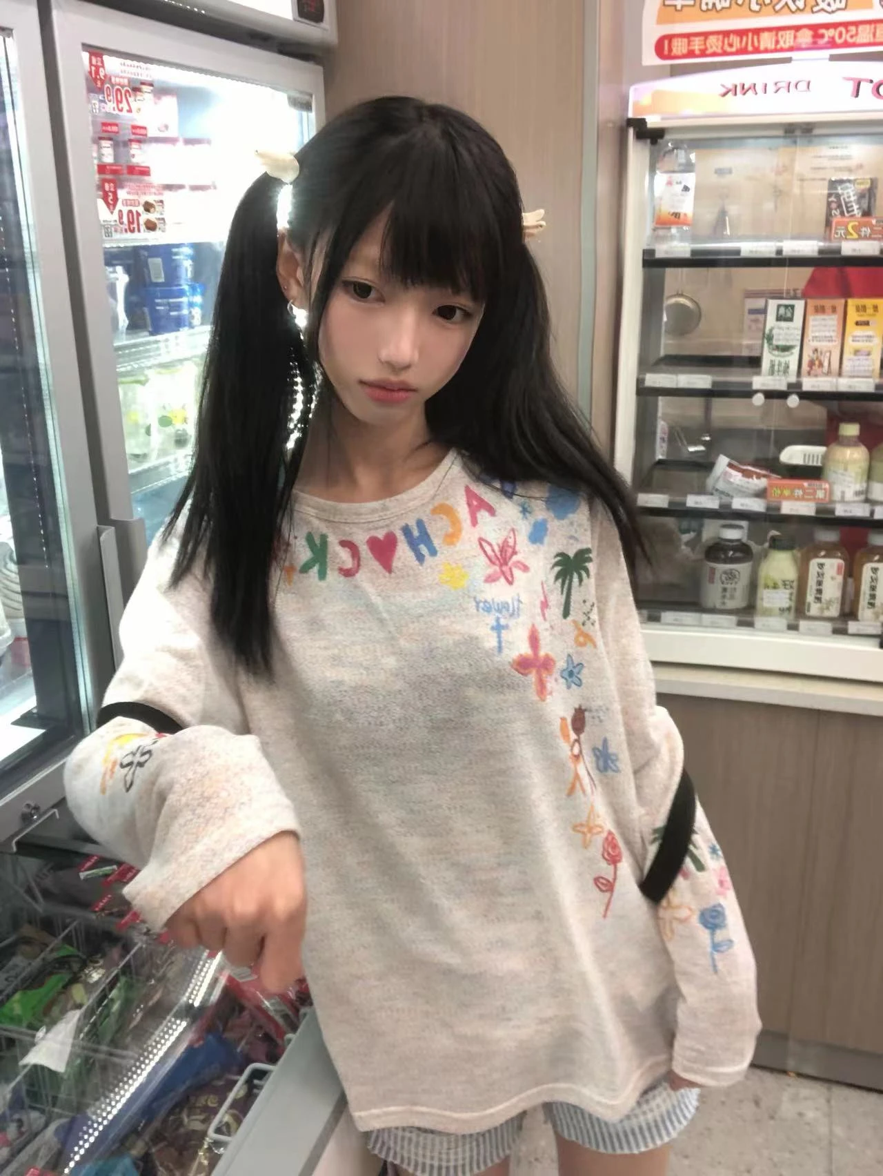 Karrram Japanese Y2k Letter Print T-shirt Vintage Harajuku Thin Knitted Tops 2000s Style Colorful Graffiti Knit T Shirt American