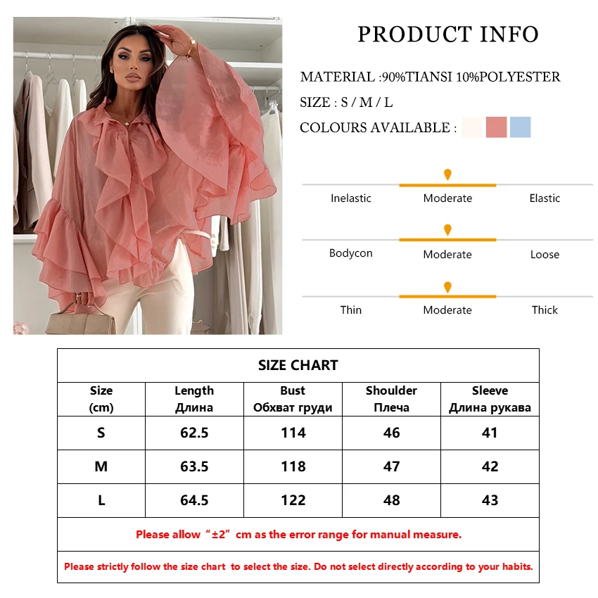 Clacive Sexy Loose White Women Shirt Fashion Stand Collar Long Sleeve Lady Blouse Elegant Classic Ruffles Top Female Clothing